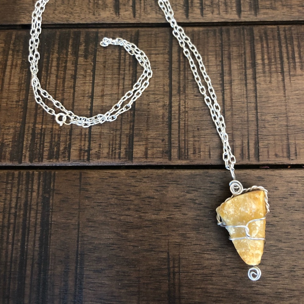 Handmade Citrine Crystal Necklace